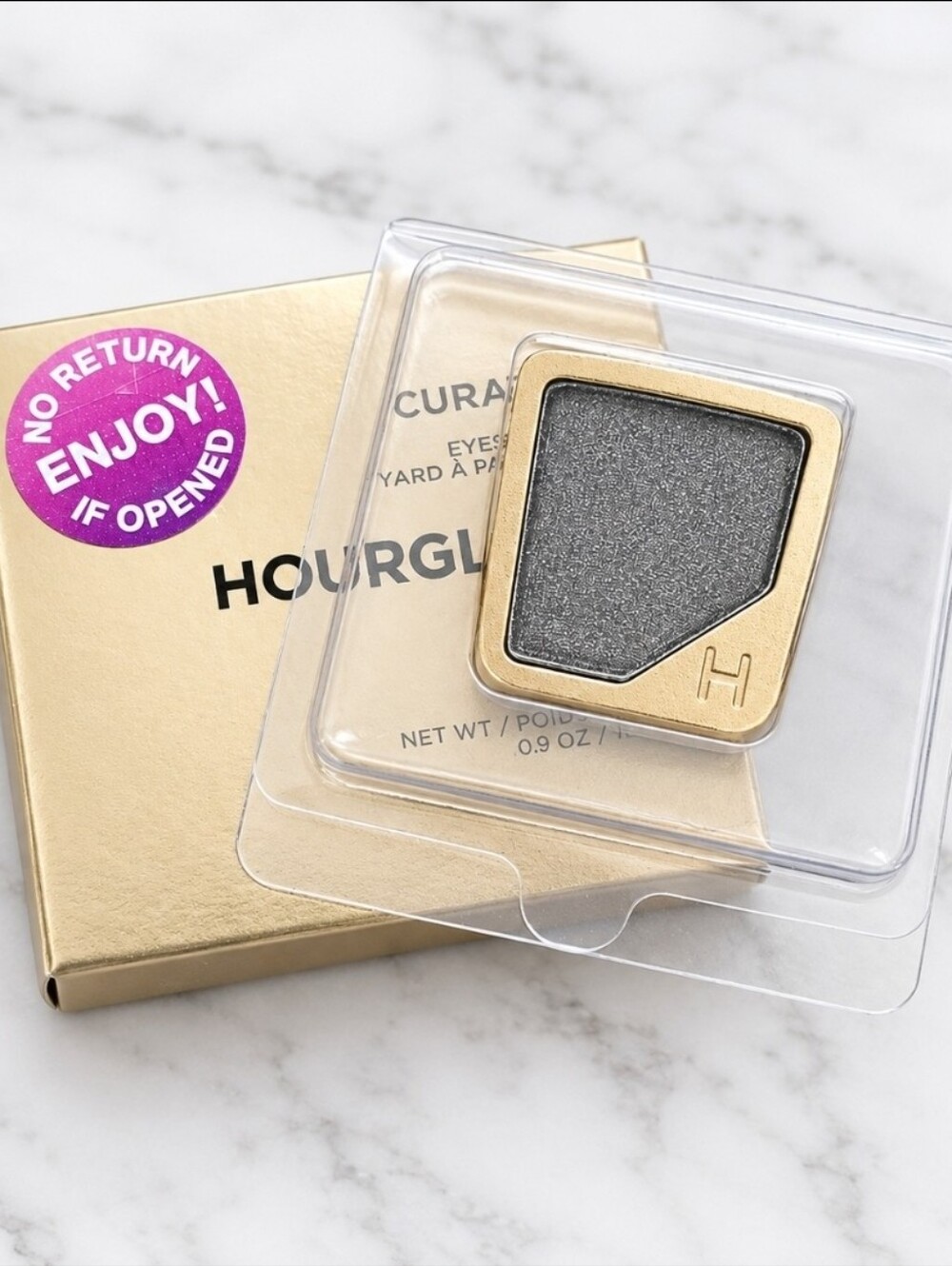 Hourglass ASH (metallic) Curator Eyeshadow Refill .03oz. /1g NIB! Imperfect Box.